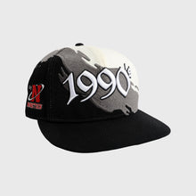 Load image into Gallery viewer, 1990&#39;s Splash SnapBack- Off-White/Charcoal/Black
