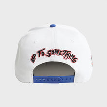 Load image into Gallery viewer, 1990&#39;s Shark-Tooth Snapback - Off White/Blue
