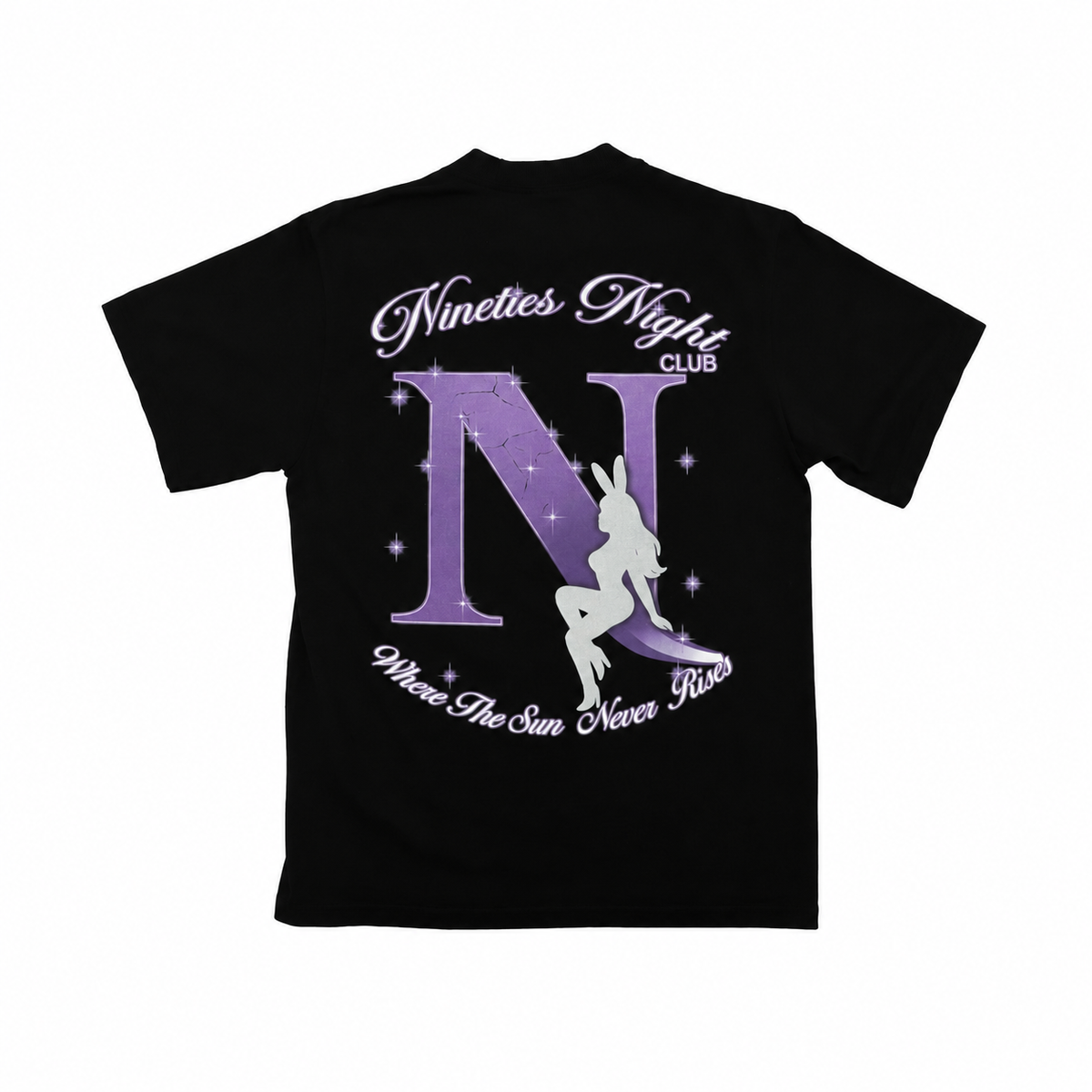 NINETIES Club tee back on white background