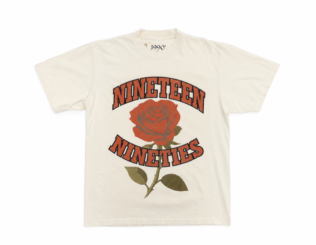 ROSE T-SHIRT on white background