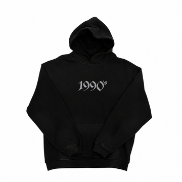 NINETIES world famous rhinestone hoodie on white background